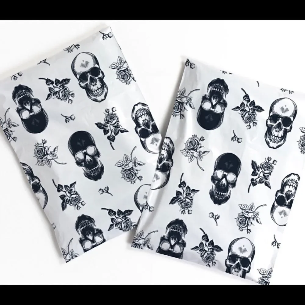 Poly Mailers MIX Skulls 🌸 10x13 35pcs 35stickers